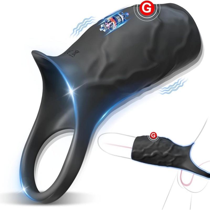 Vibrating Cock Ring with Couples Resonance - Erection Enhancer & Delay Ring for Men, Remote Control Couples Vibrator, Pleasure Ring for Him