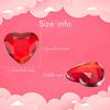 2D Flat, 100pcs 12mm Hearts Crystals Red/Pink Glitter Flat Back Heart Rhinestone Sparkling Stones Acrylic Faux Decoration