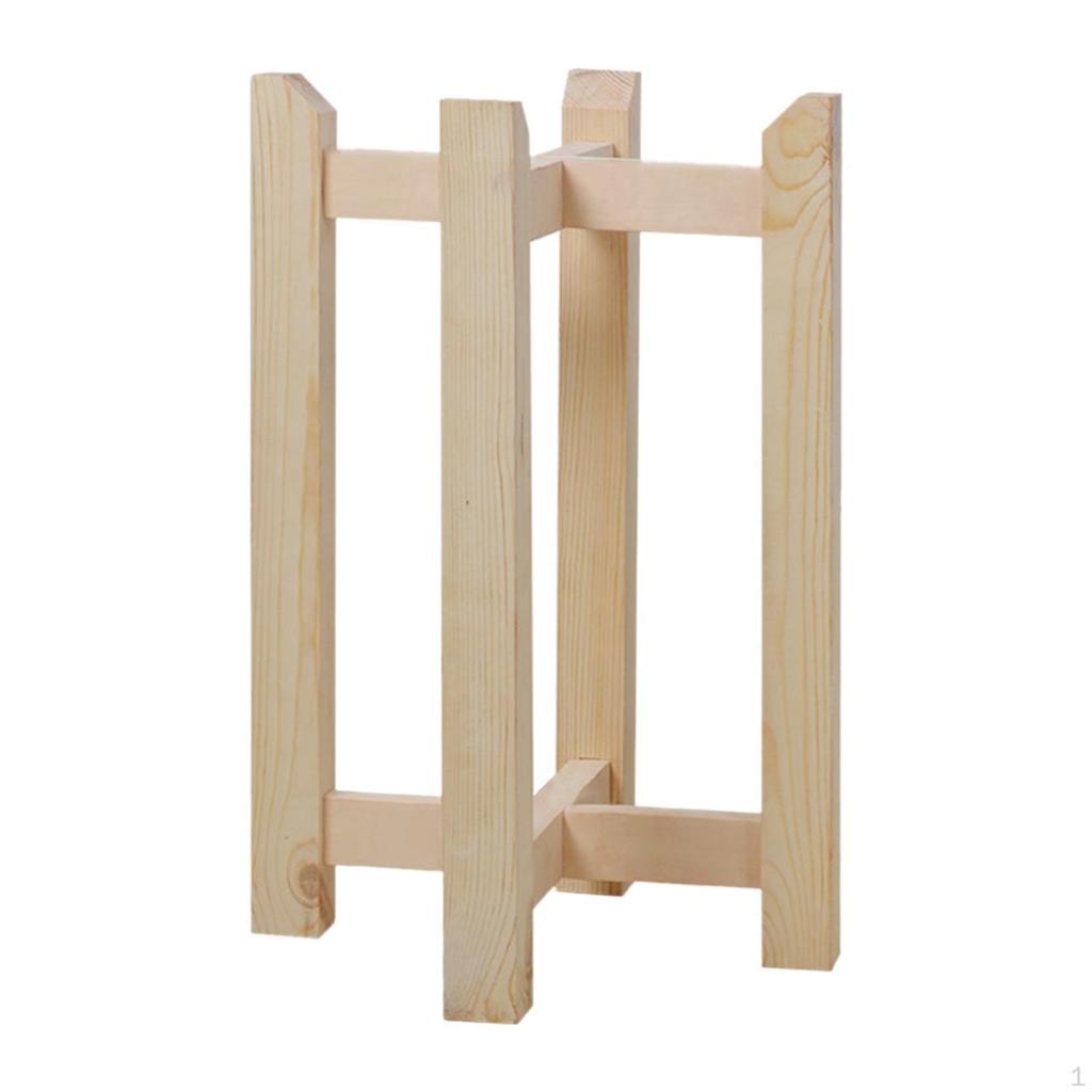 Corner Plant Stand Flowerpot Display Rack Easy to Use Non-slip Wood Stable Planter