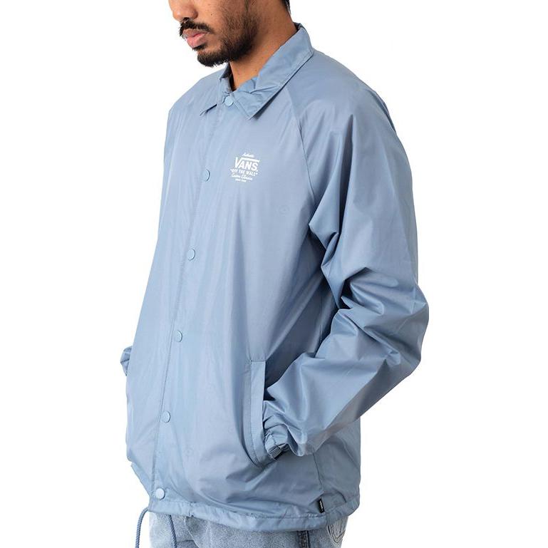 Vans Polo Button Long Sleeve Jacket Unisex Jacket Fog-Blue VN0002MUKJ7