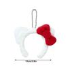 1 Pcs Cute Plush Hello Kitty Bow Headband Bag Pendant School Bag Pendant Cute Doll Keychain Pendant