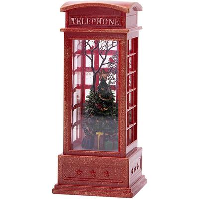 Weihnachts-Telefonzelle Leuchtende Laterne Weihnachts-Schnee-Laterne Für Weihnachtstisch Wohnzimmer