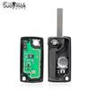[SUAYMAK] Kluczyk z pilotem samochodowym do Citroena 2 przyciski / 433MHz / Chip ID46 PCF7961 / HU83/VA2/FSK/CE0536