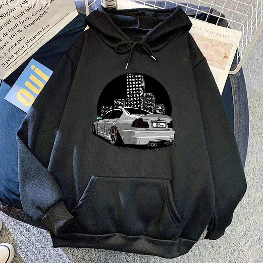 Car Printing Graphic Hoodies Prevalent Men Women Street Sweatshirts Autumn Casual Hooded Pullovers Soft Cotton Sudadera Clothes
