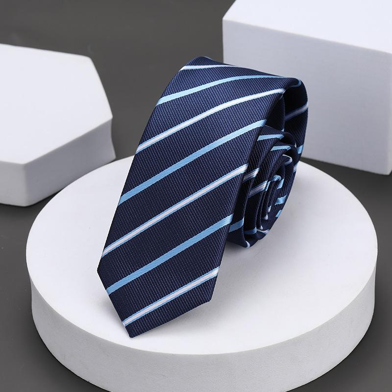 Korean Version Of Casual 5Cm Men'S And Women'S Business Dress Groom Wedding Stripe Hand Play Work Narrow Lazy Solid Color Tie