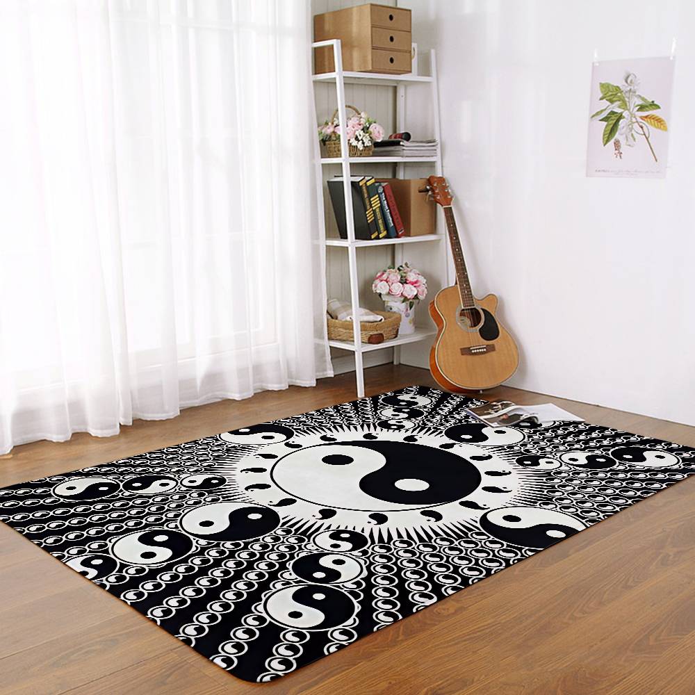 Chinese Tai Chi Bagua Yin Yang Floor Mats Home Laundry Rug Carpet For Living Room Decor Lounge Area Anti-slipEntrance Doormat