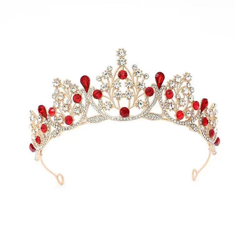 1pc Romantic Princess Crown for Girls Handmade Rhinestone Tiara with Zircon Headband Perfect for Birthdays Weddings Parties Gifts