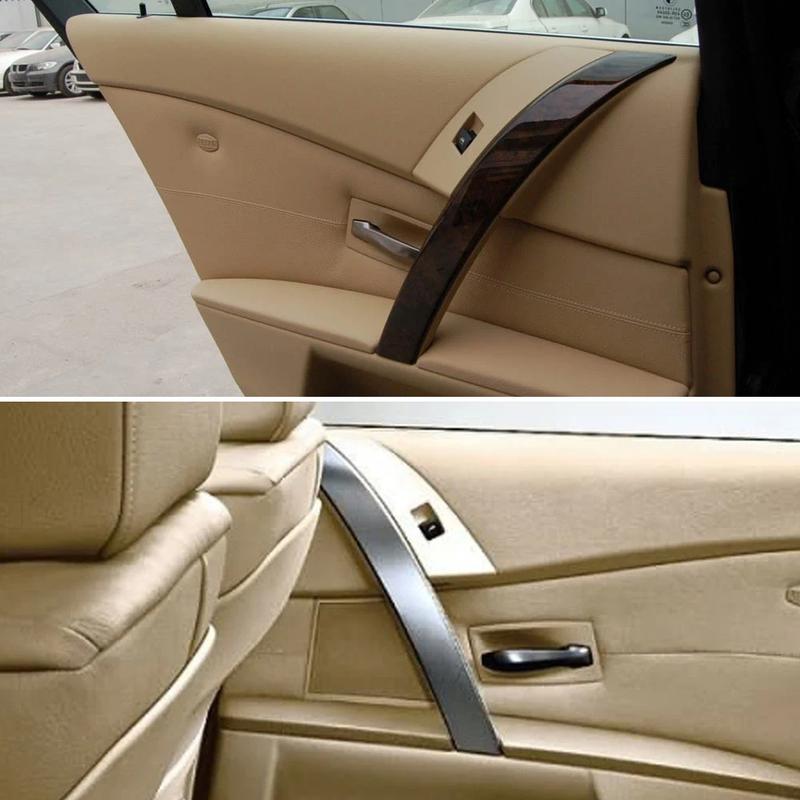 E60 E61 1PCS/2PCS Car Interior Front Rear Door Left Right Door Handle Trim Cover Replacement For BMW 5 Series M5 2004-2006
