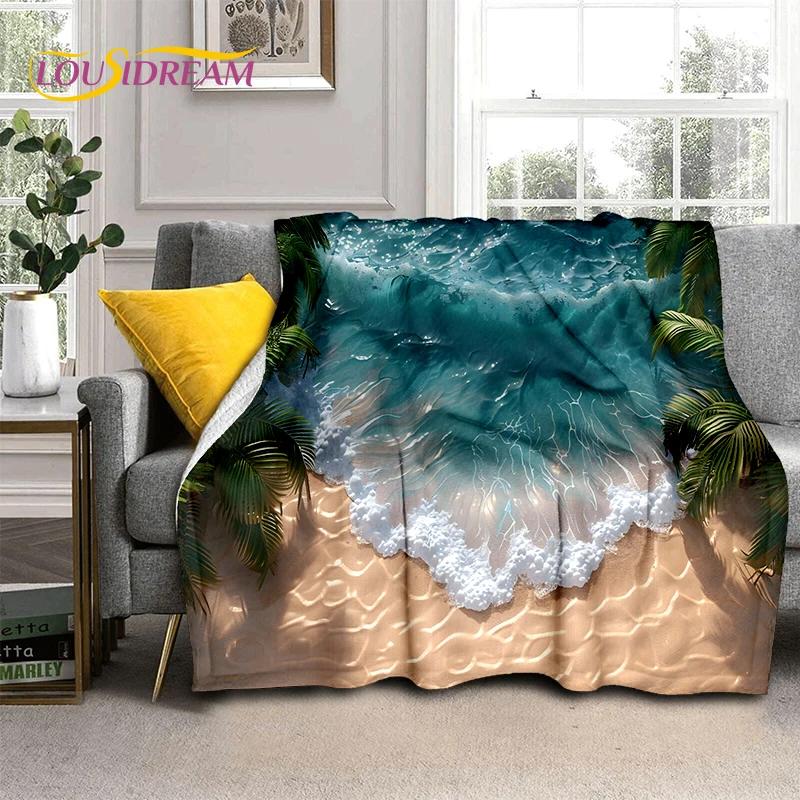 29 Style New Sea Water Beach Reef Nature Scenery 3D Blanket,Soft Throw Blanket for Home Bedroom Bed Sofa Travel Picnic Cover Kid