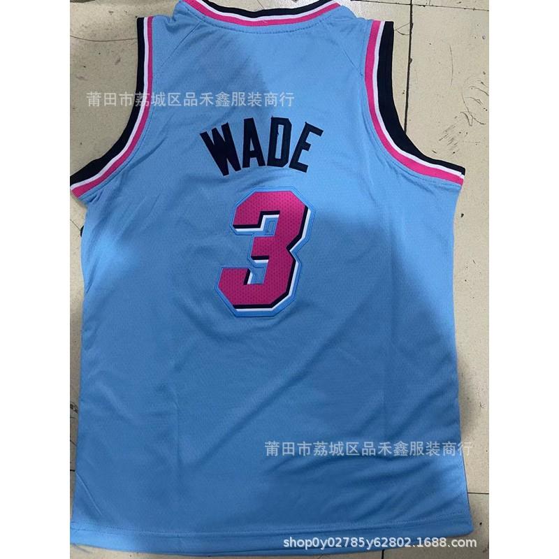 Maglia da Basket Miami Heat Uomo Donna Cotone Cucita Uniforme Squadra NBA Butler Wade Herro City Edition