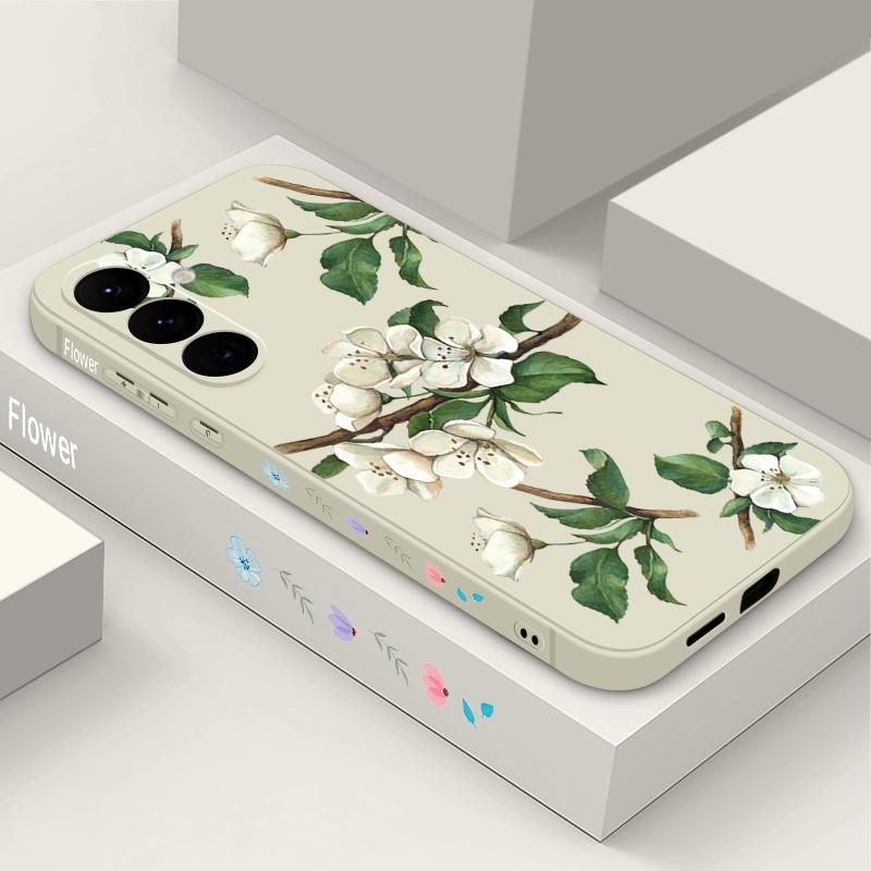 Cartoon Lucky Flower Case For Samsung S26 S25 Ultra S24 S23 S22 Plus S21 FE A15 A16 A17 A35 A36 A54 A55 A56 5G Soft Silicone Cover