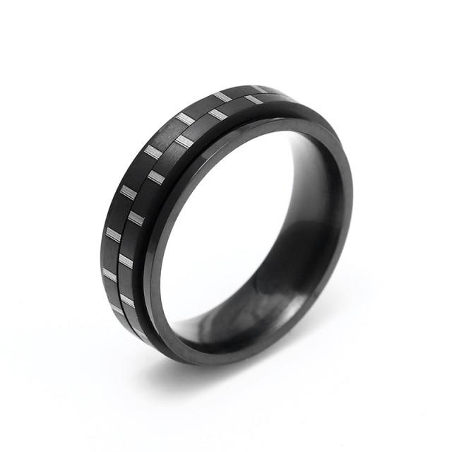 5 Mm 316l roostevabast terasest abielupael, numbrid, mustad lahedad punk-sõrmused meestele, naiste moeehted