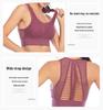 Breathable Mesh Sport Bra with Wide Straps and Stylish Back Design