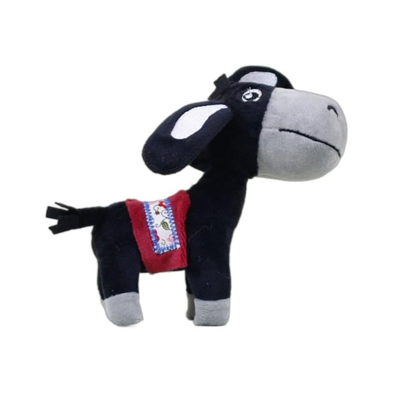 Adorable Plush Donkey Keychain Soft Short Plush Cute Animal Bag Charm 15cm