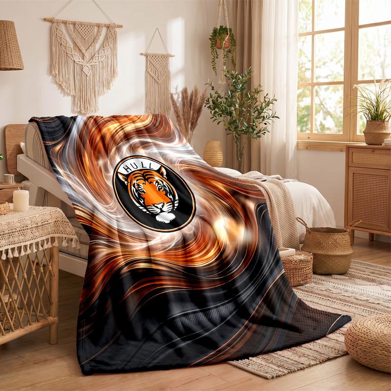 Hull City Football Print Flannel Blanket Soft Warm Sofa Bed Throw Blanket For Home Office Bedroom