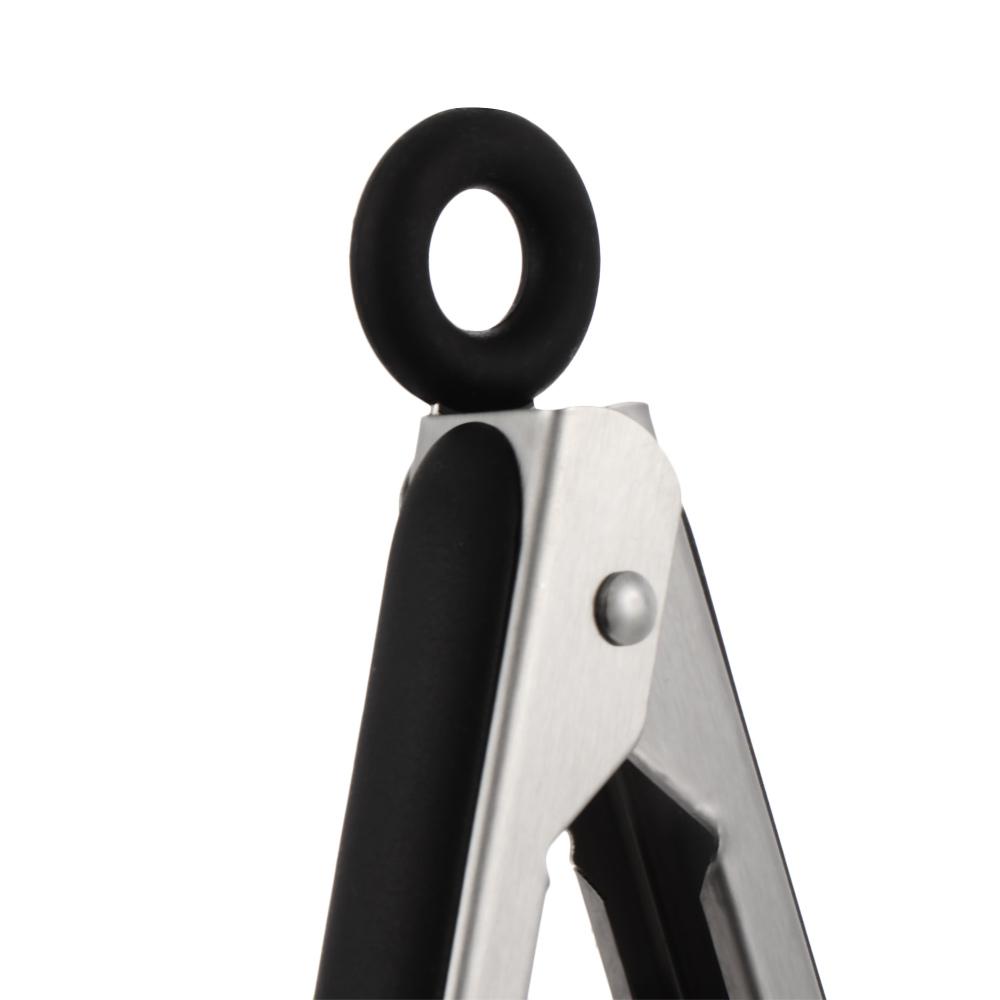 Outdoor BBQ Tools Appliances Salad Food Clip Barbecue Tongs Silicone Handle Stainless Steel Head