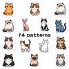 500 Pcs/Roll Cute Pixel Cat Stickers - Adorable Rolled Decals for Notebook & DIY Craft Embellishment RecordingYourLife Store