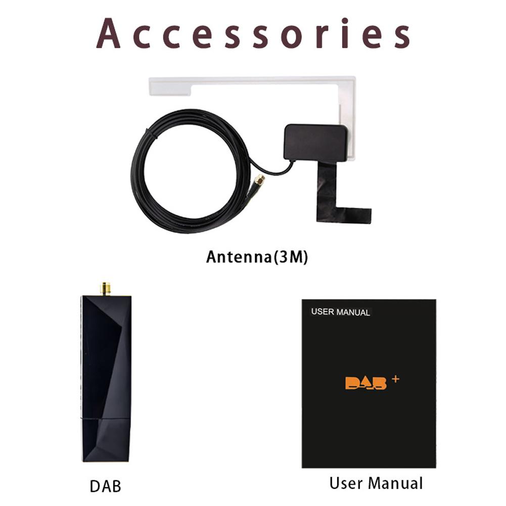 DAB+ Digital Radio Tuner USB 5V USB Dongle Receiver 170-240MHz Car Audio Adapter FM Transmitter Box for Android 5.1 Above Car