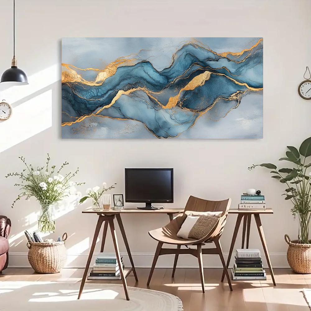 

Abstract Canvas Art Print, Frameless Wall Decor, Indoor/Outdoor Artwork for Living Room, Bedroom, Bathroom, 20x40cm No Framed