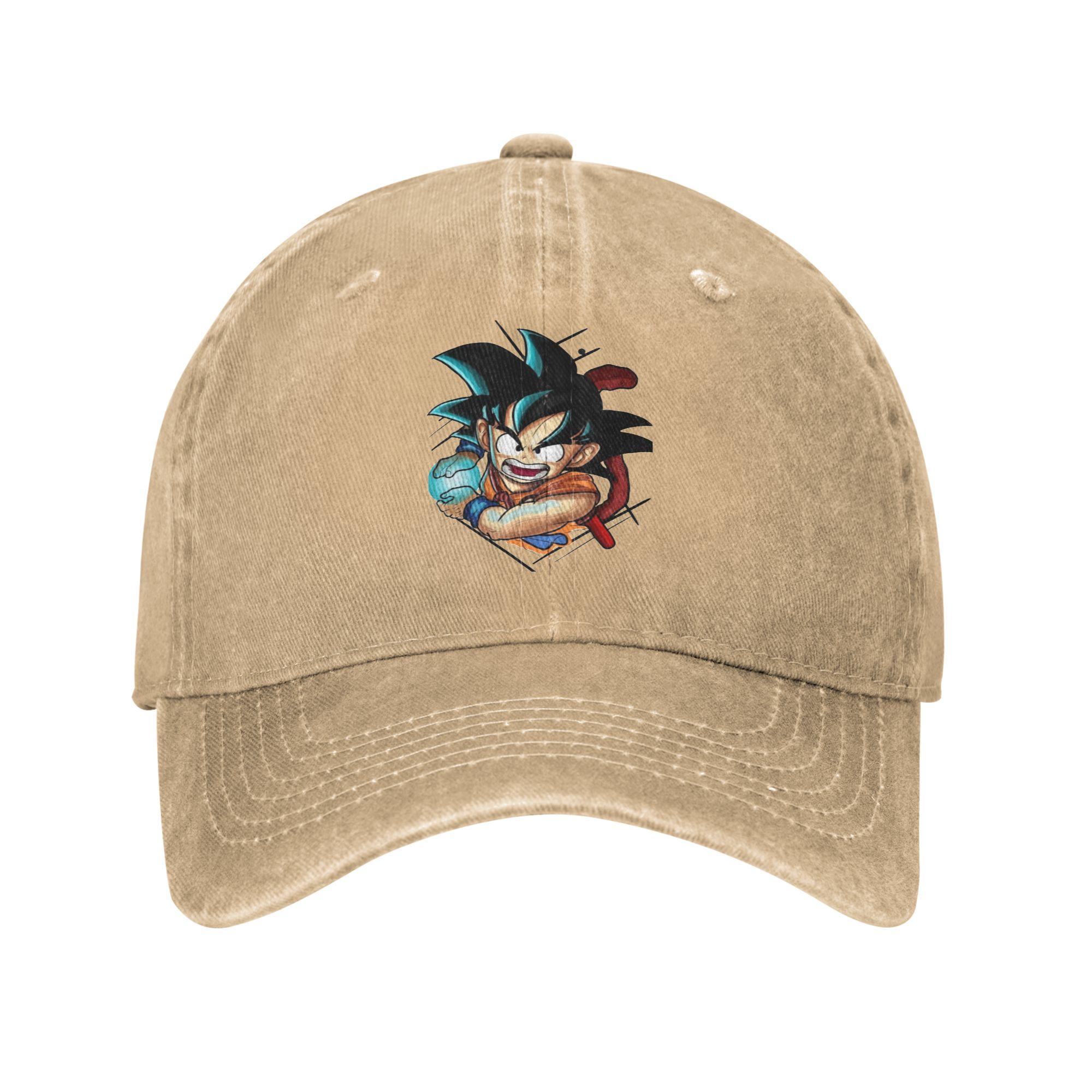 

Kid Goku Dragon Ball Z Baseball Cap Vintage Distressed Denim Washed Snapback Hat Unisex Outdoor Workouts Gift Caps Hat One Size хаки