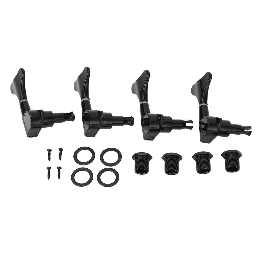 4R Klucze do Gitary Basowej Czarny Metal Zapieczętowane Klucze Maszynowe do Gitary Basowej do Wymiany