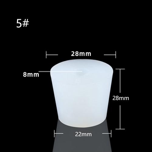 1PCS Home Brew Wine Stoppers Silicone Plug with 8mm Hole for Airlock Valve Bubbler Fermentation Exhaust Valve Silicone Rubber Plug
