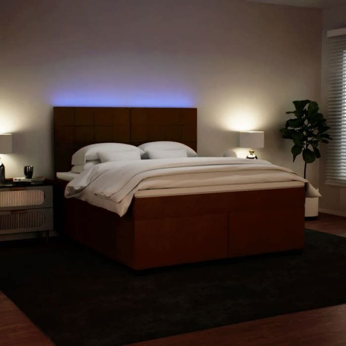 Maison Exclusive - Sommier à lattes de lit avec matelas Rose 200x200 cm Velours