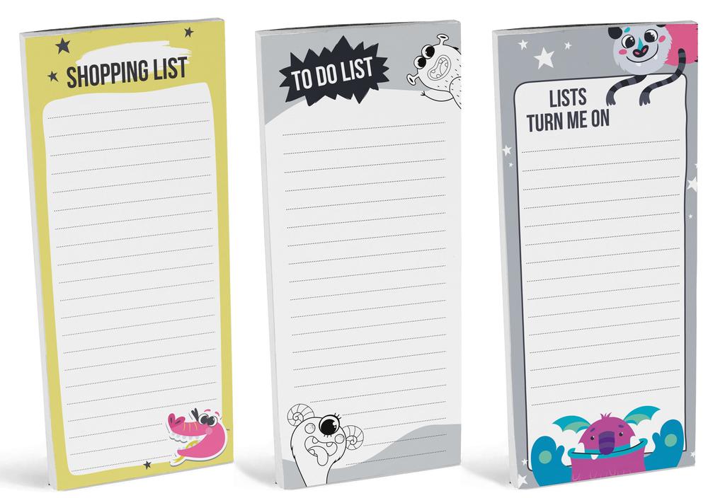 Inkdotpot Pack of 3 Magnetic Fridge To-Do List Notepads- Magnetic Memo Pads For Refrigerator-  (50 Sheets