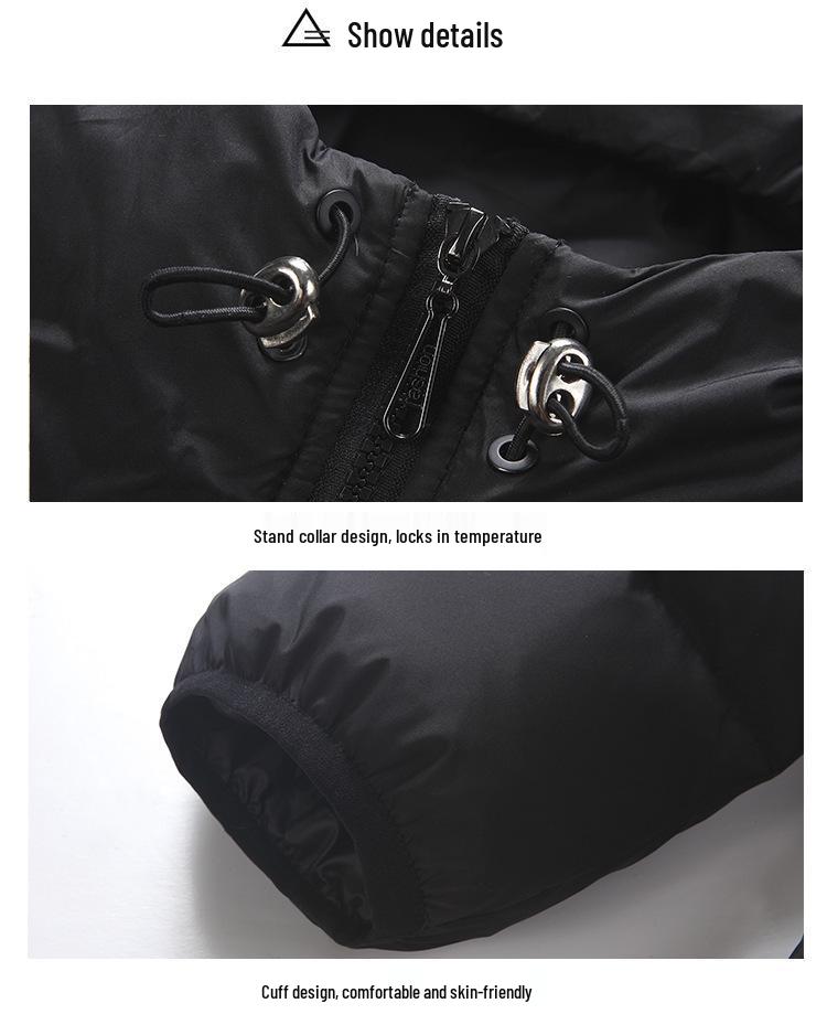 Vyriška madinga žieminė medvilninė striukė su gobtuvu - laisva, kasdienė, stora ir šilta