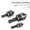 3pcs/1Set 90 Degree Countersink Drill Hexagonal Shank Drill Bit Cutter  Woodworking Hole Opener