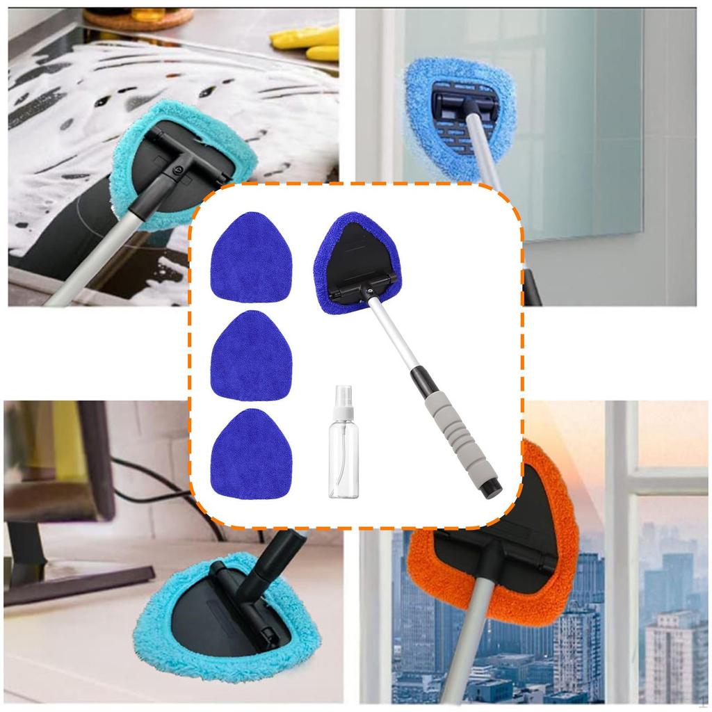 Auto Windshield Cleaning Tool Interior Glass Kit Portable Lightweight Car Window