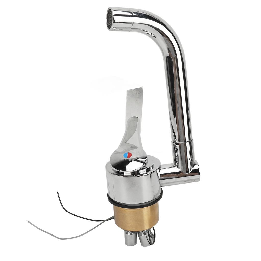 RV Water Faucet 360 Degree Rotatable 316 Stainless Steel Hot Cold Water Supply for Campers RVs Travel Trailers