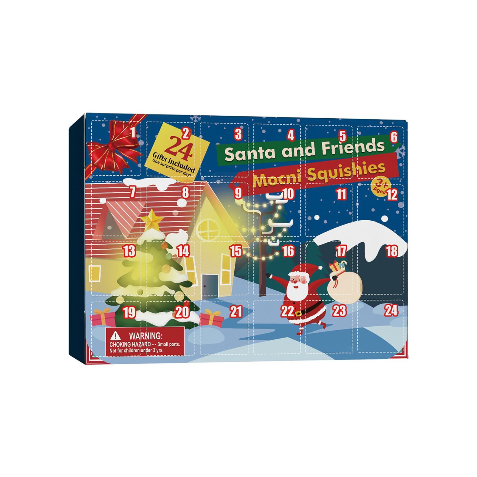 

3D 24 шт. Рождественский Адвент-календарь Обратный отсчет Игрушка Снятие стресса Обучение Дети Взрослые Случайный цвет One Size