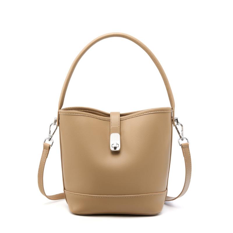 

Новая высококачественная ковшовая сумка из коровьей кожи большой вместимости, кожаная универсальная простая нишевая портативная сумка-мессенджер через плечо абрикосовый