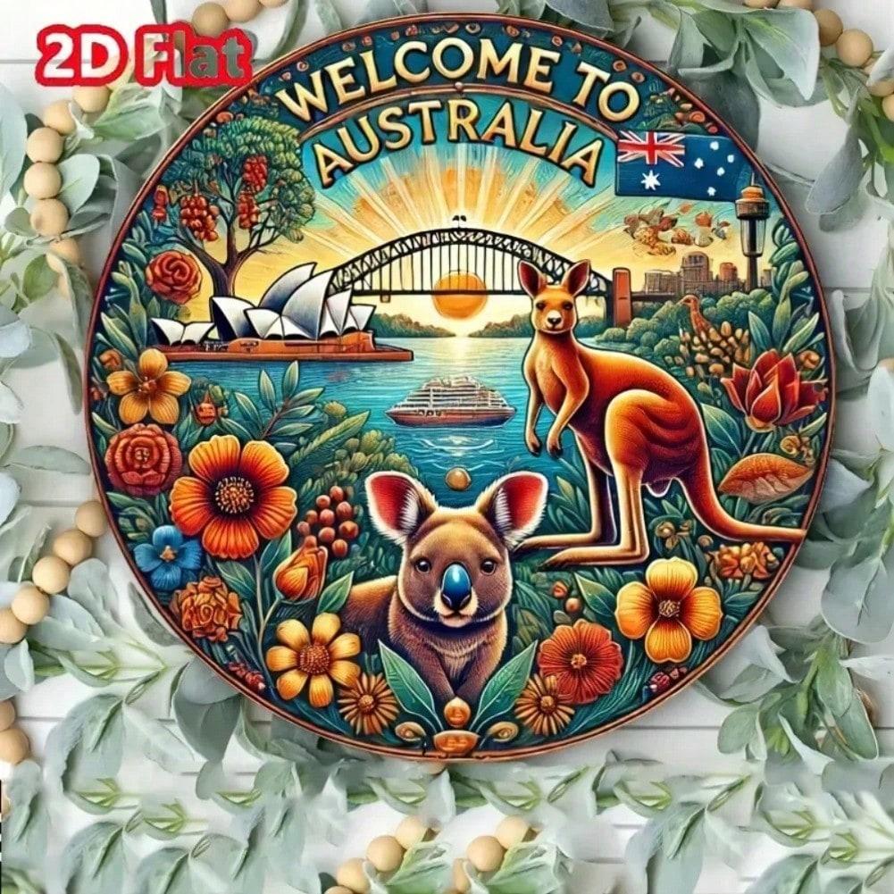 

Vintage Australia Landscape Aluminum Metal Tin Sign Poster Retro Wall Art Home Decor 20x20 різнокольоровий