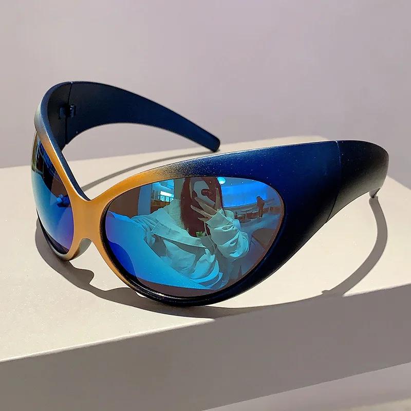 Fashion  Vintage Oversized Et Cat Eye Sunglasses Women For Men Trendy Sun Glasses Punk Shades Luxury Brand Designer Eyewear