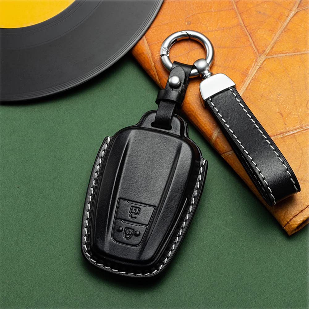 Compatible Toyota Smart Key Case, Genuine Leather Key Case, Zinc Alloy, Specially Designed to