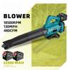 18500RPM Speed Cordless Portable Electric Air Blower Adjustable Efficient Leaf Snow Dust Cleaning Blower Tool