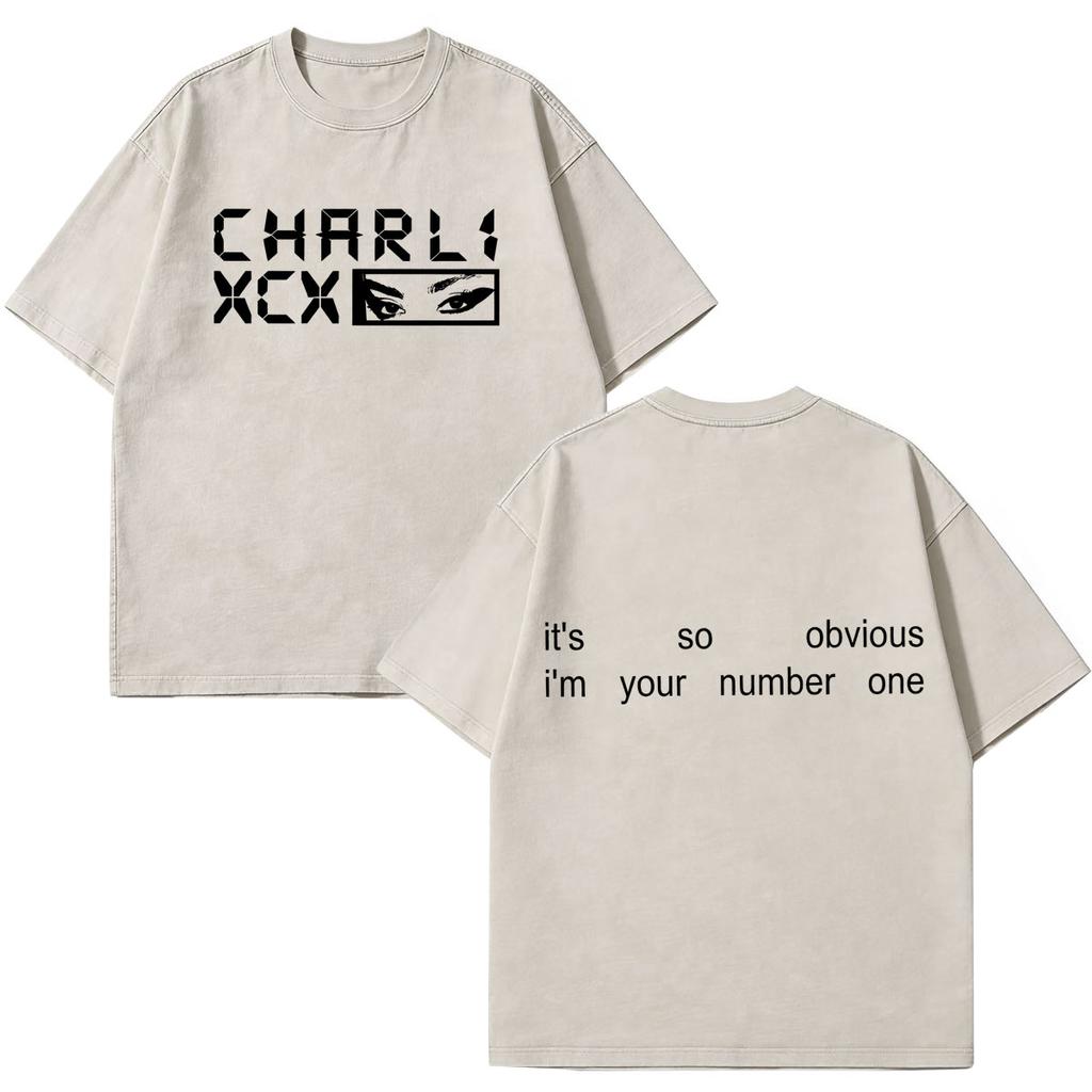 CHARLI XCX Album Music, Fashion, Film Tour 2026 Print T-shirt Men Women Cotton Casual Loose Vintage Washed T Shirt Streetwear