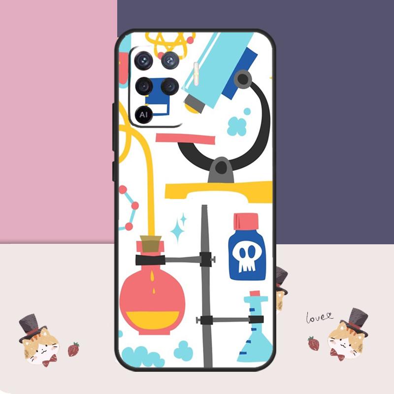 Vintage Chemistry Laboratory Case For Oppo A76 A96 A16 A60 A98 A58 A78 A18 A38 A80 A40 A77 A57 A17 A74 A54 A94 A15 A5 Pro