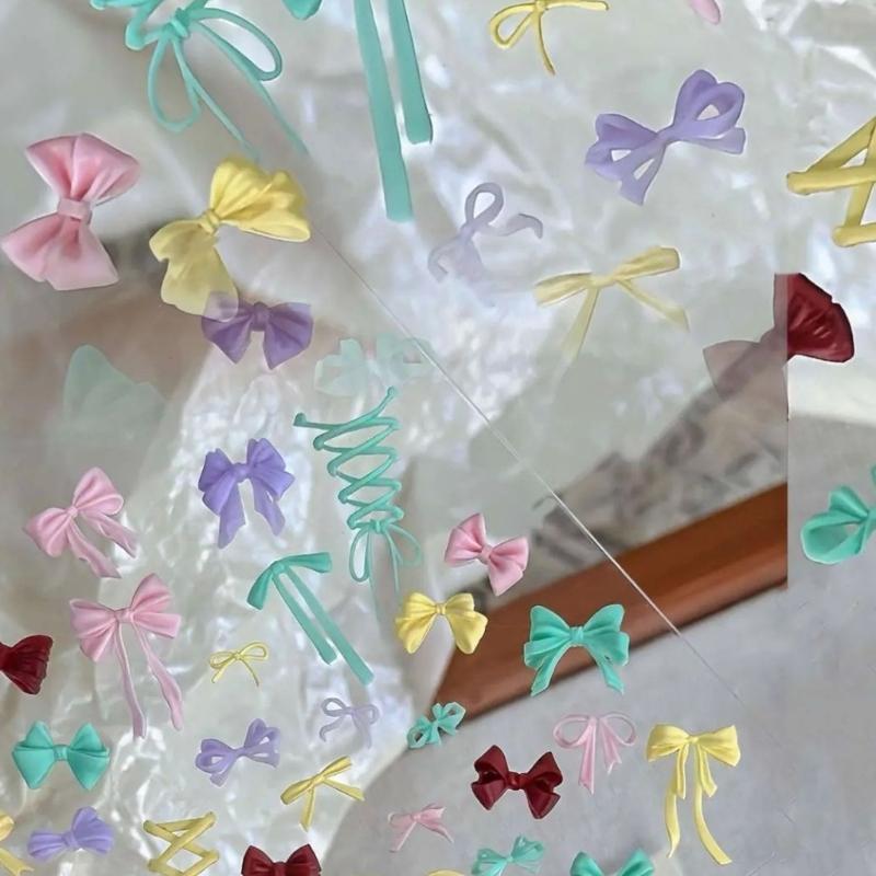 High Transparency Silicone Bows Shaped Nail Art Mold For Crafts Professional Manicure Tools For Parties Weddings