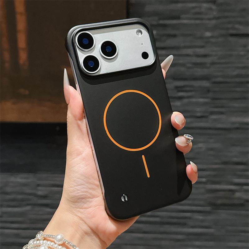 Slim Matte PC Frameless Wireless Charging Magnetic ForMagsafe Case ForiPhone Air 17 16 15 14 Plus 13 12 11 Pro Max Hard Cover