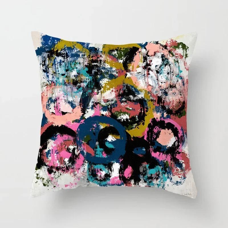 Abstract Oil Painting Decorative Pillowcase Living Room Office Ornaments Home Pillowcase