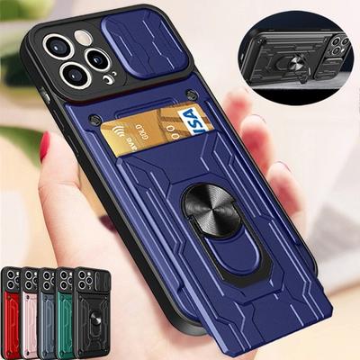 Stoßfeste Ringständer-Rüstungshülle für iPhone 16 15 14 Plus 13 12 11 Pro Max XS MAX XR Samsung S25 S24 S23 S22 S21 Ultra Plus FE A16 A56 A15 A55 A14 A54