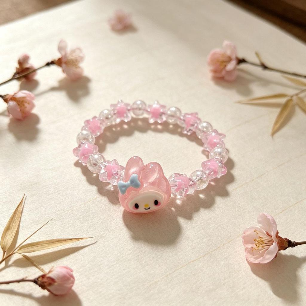 Melody Bracelet Cute Cartoon Wristband Elastic Rope Design Girls Bracelet Student Versatile Wristband