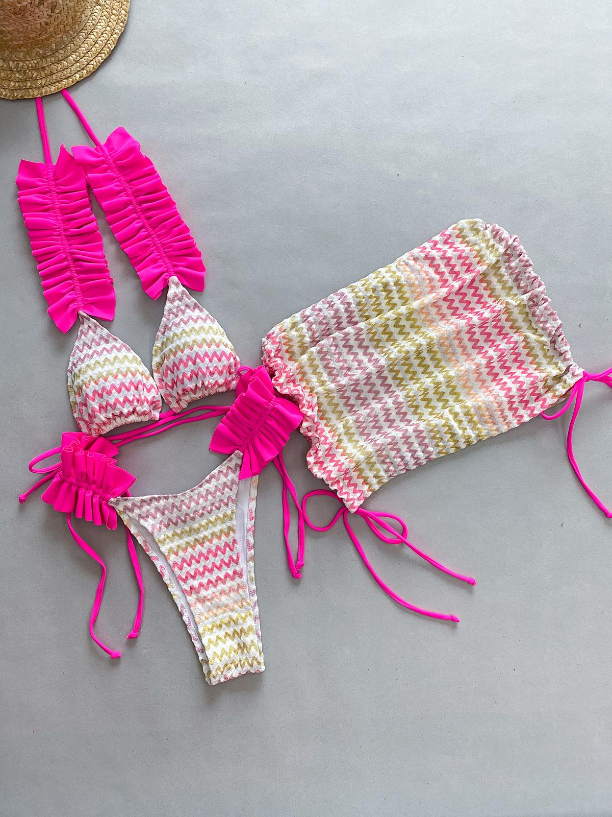 

OFTBUY 2025 Новый летний сексуальный сплошной купальник для женщин, комплект бикини из 3 предметов, кружевной несъемный бюстгальтер, простой пляжный купальник для женщин, стальная скобка, накладка на грудь L