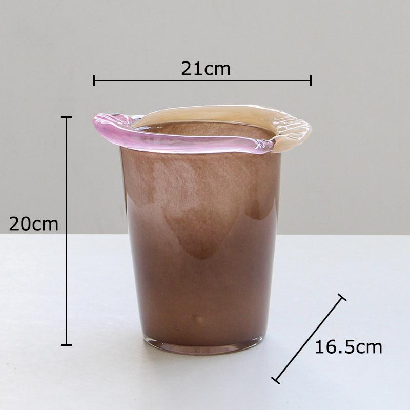 

Creative Modern Glass Vase Handicrafts Colorful Flower Pots Table Decoration Flowers Arrangement Vases Room Aesthetic Decor