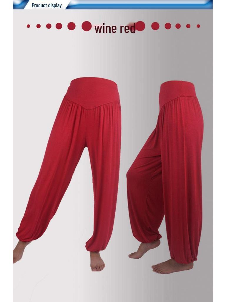 Yi Wu Manchet Lantaarn Tai Chi en Yoga Broek - Grote Maat Modaal Kleding