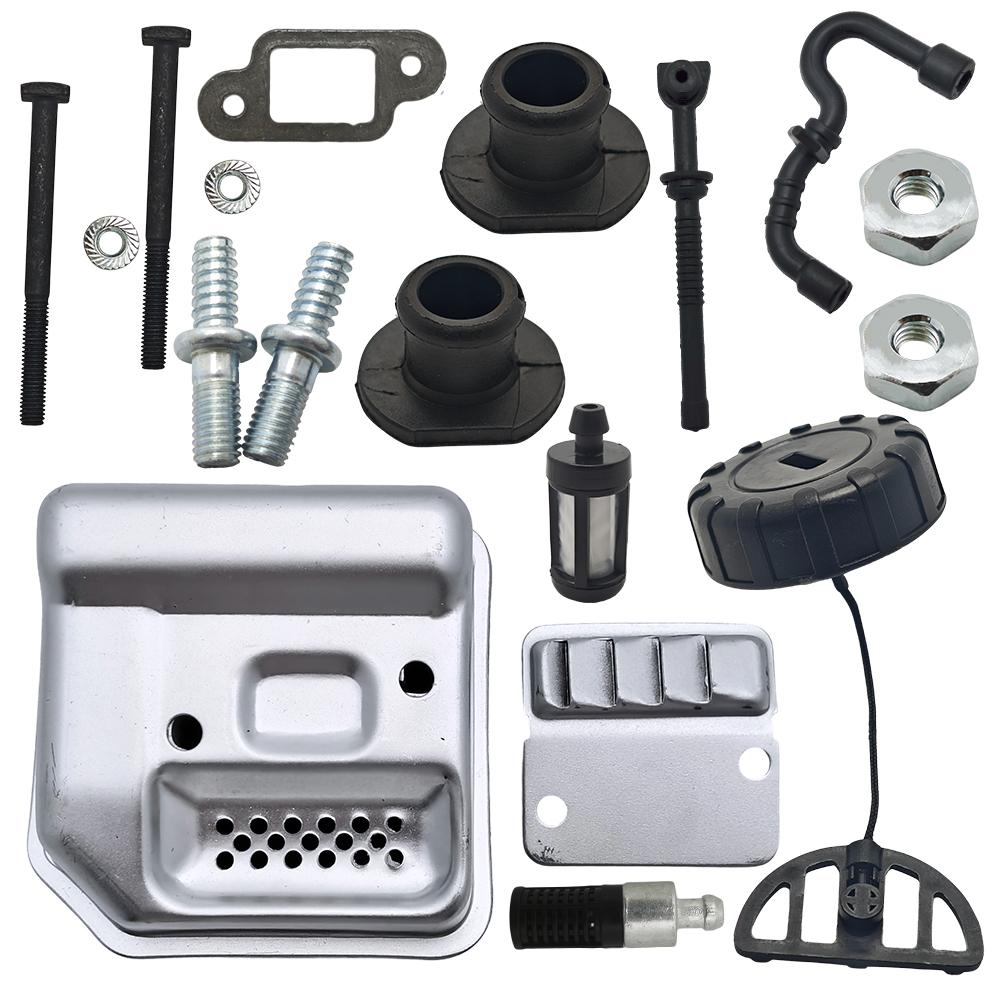 

Комплект глушника вихлопної системи для Stihl 018 MS180 017 MS170 MS 180 170 MS180C MS170C Бензопили Шина Шпилька Гайка Паливний Масляний Фільтр Шланг China Mainland