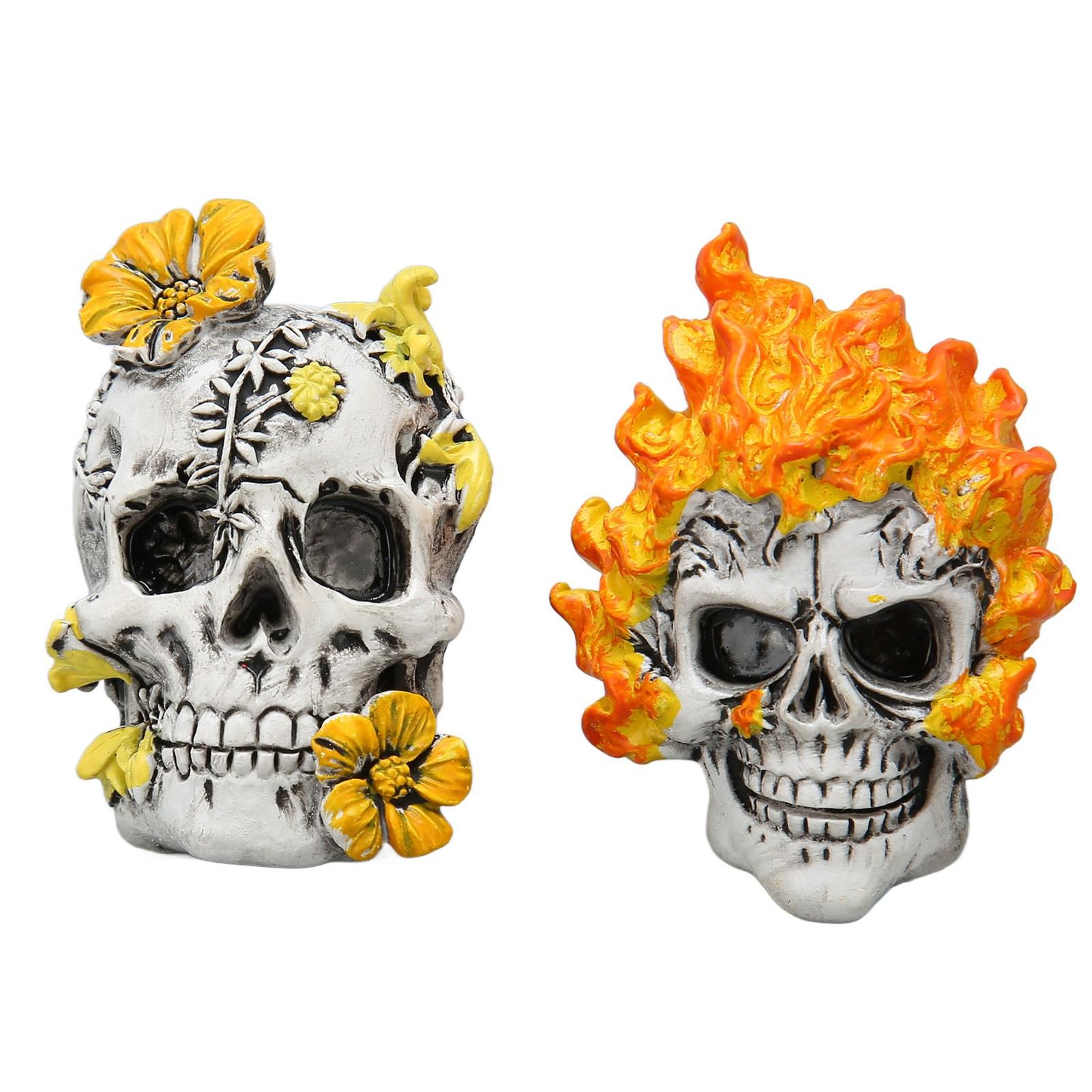 2Pcs Car Skull Essential Oil Vent Clip Decorative Car Air Aromatherapy Perfume Vent Clamp